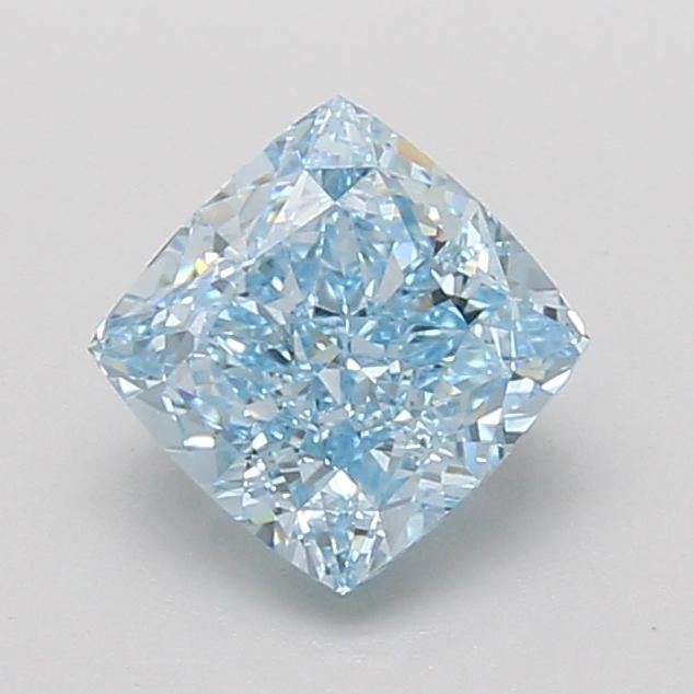 1.56 Ct. Fancy Vivid Blue Cushion Lab Grown Diamond