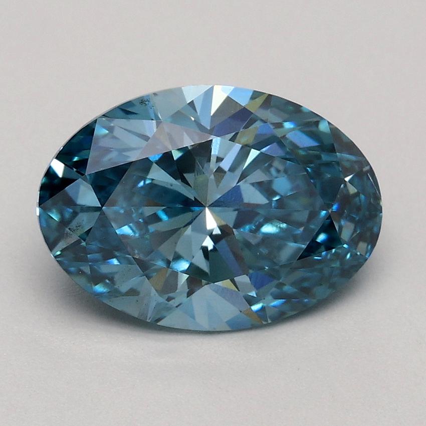 1.51 Ct. Fancy Vivid Blue Oval Lab Grown Diamond