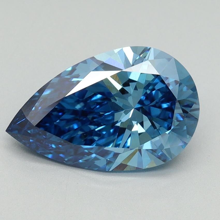2.17 Ct. Fancy Vivid Blue Pear Lab Grown Diamond