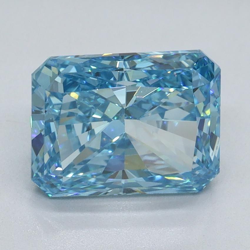 2.55 Ct. Fancy Vivid Blue Radiant Lab Grown Diamond