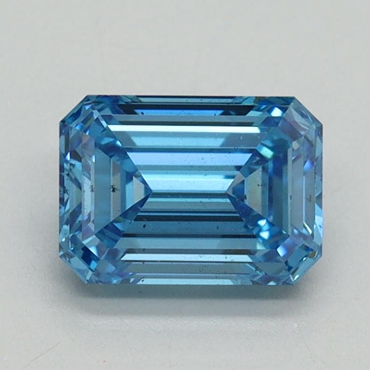 1.09 Ct. Fancy Vivid Blue Emerald Lab Grown Diamond