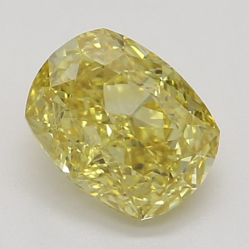 0.70 Ct. Fancy Vivid Orangy Yellow Cushion Diamond