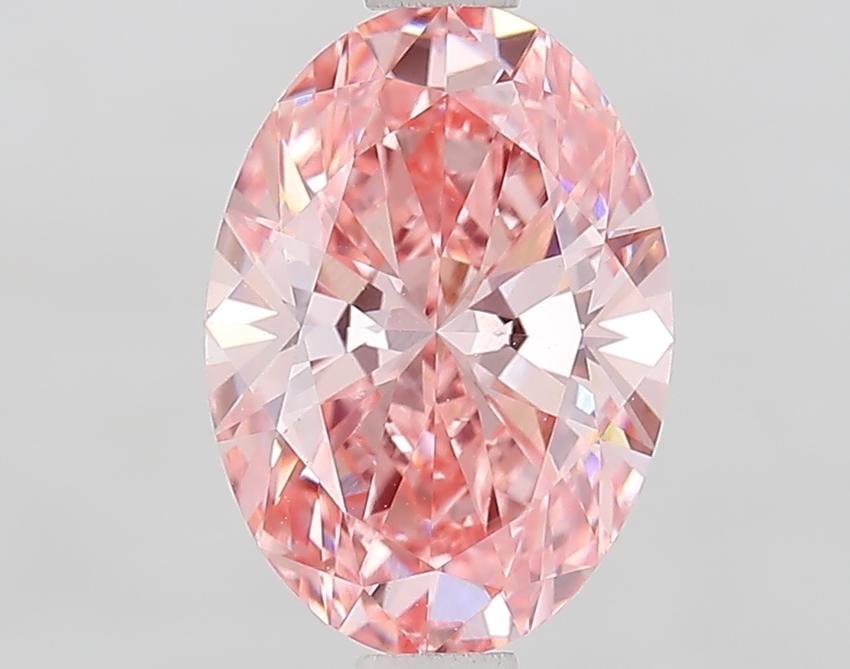 1.58 Ct. Fancy Vivid Pink Oval Lab Grown Diamond