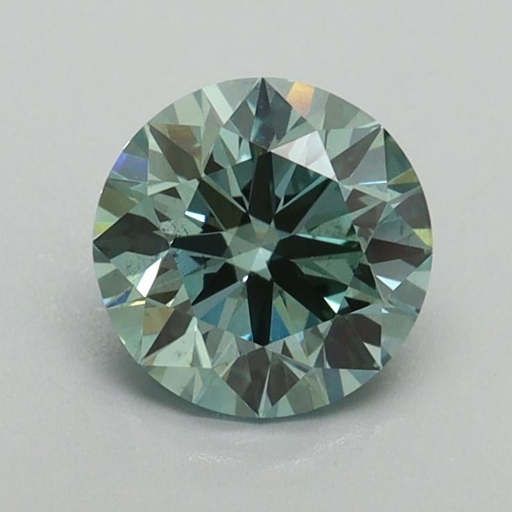 1.04 Ct. Fancy Vivid Green Round Lab Grown Diamond