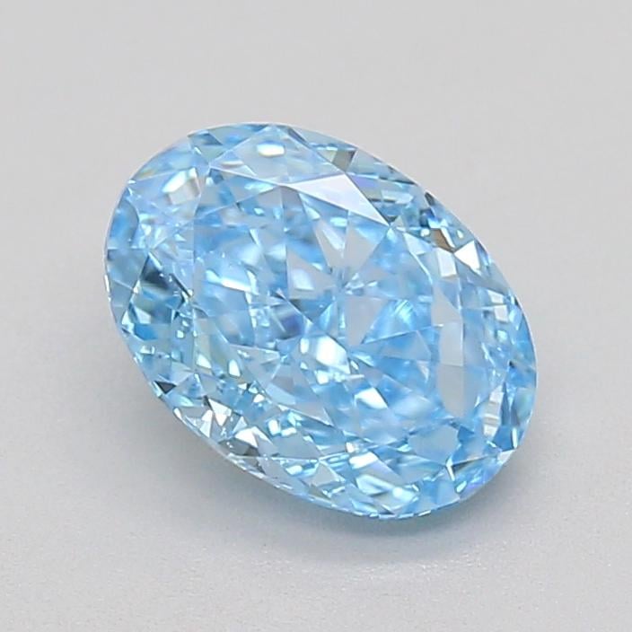 1.01 Ct. Fancy Vivid  Blue Oval Lab Grown Diamond
