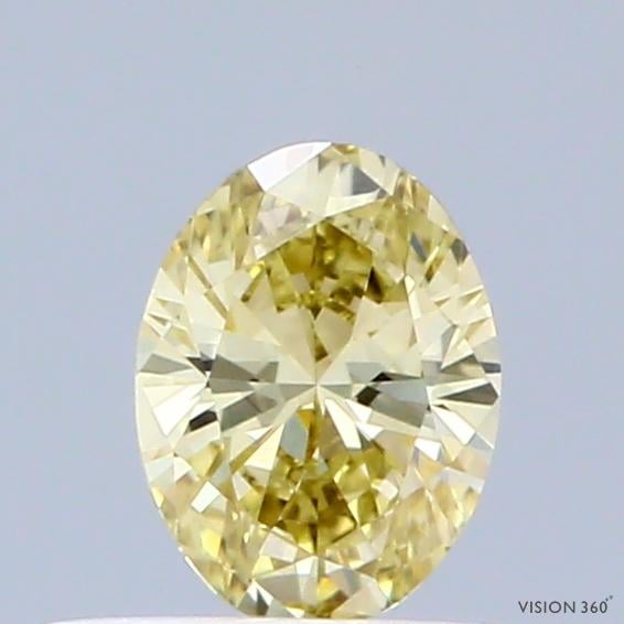 0.31 Ct. Fancy Intense  Yellow Oval Lab Grown Diamond