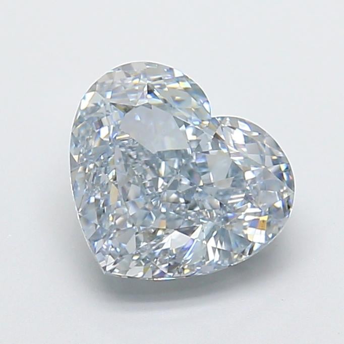 3.01 Ct. Fancy Intense  Blue Heart Lab Grown Diamond