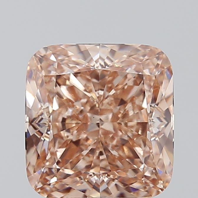 4.50 Ct. Fancy Intense Brownish Pink Cushion Lab Grown Diamond