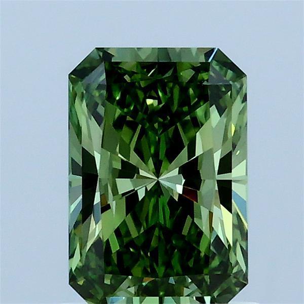 1.03 Ct. Fancy Vivid Green Radiant Lab Grown Diamond