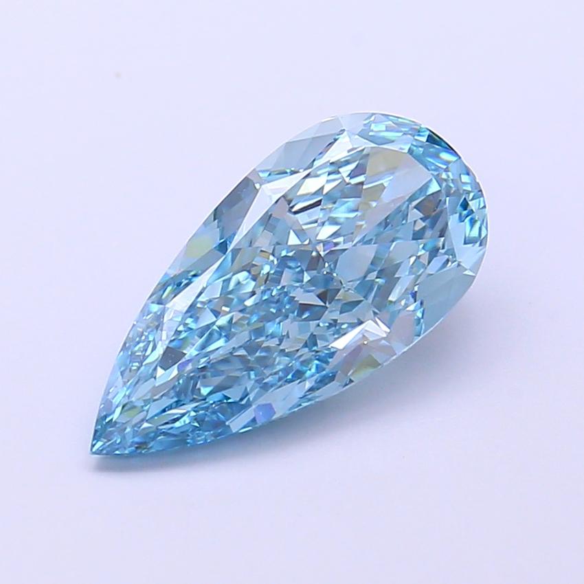 2.77 Ct. Fancy Vivid  Blue Pear Lab Grown Diamond