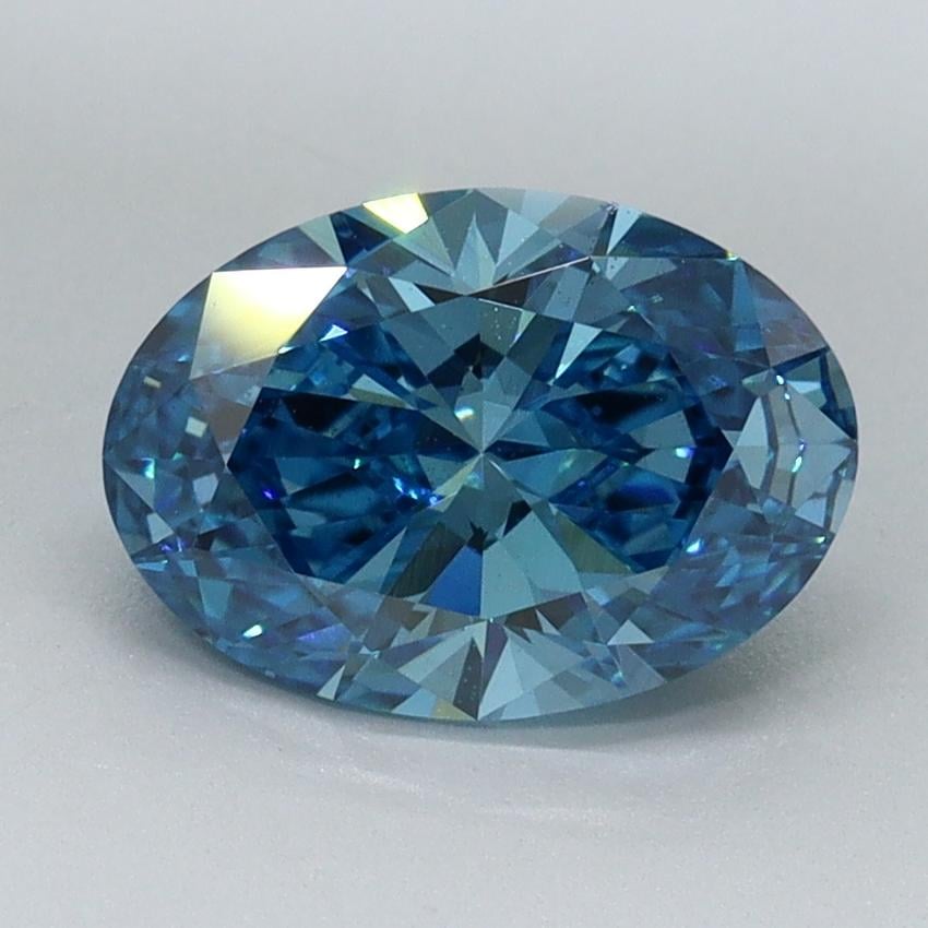 1.50 Ct. Fancy Vivid Blue Oval Lab Grown Diamond