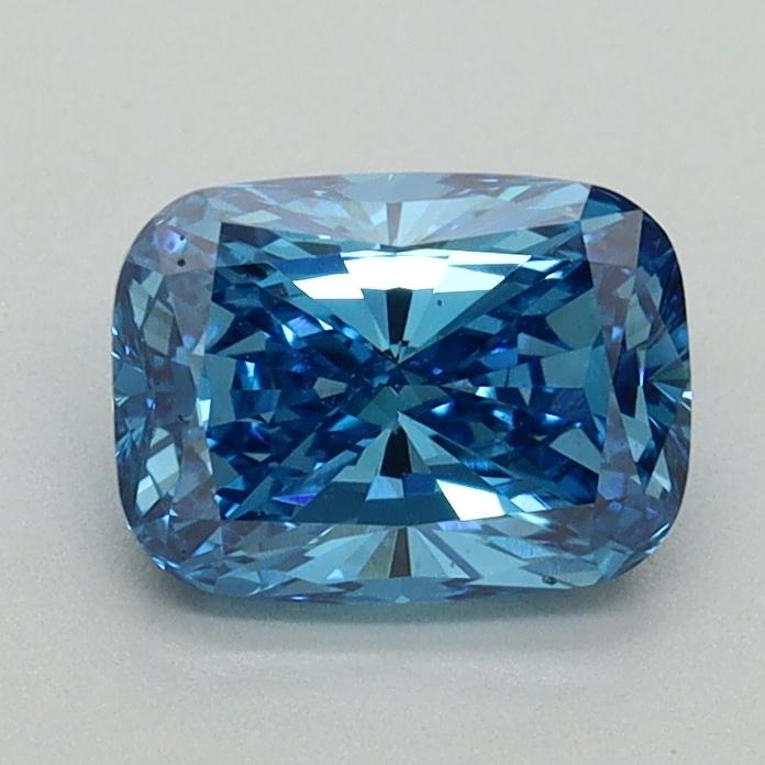 1.07 Ct. Fancy Vivid Malibu Blue Cushion Lab Grown Diamond