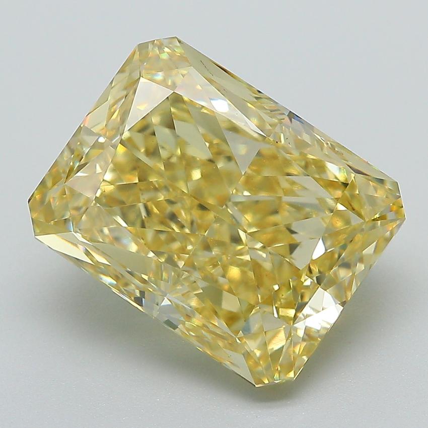 8.08 Ct. Fancy Vivid  Yellow Radiant Lab Grown Diamond