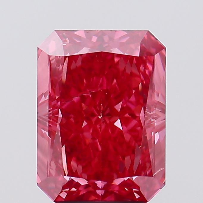4.11 Ct. Fancy Vivid Pink Radiant Lab Grown Diamond