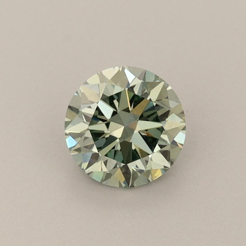 0.75 Ct. Fancy Vivid  Green Round Lab Grown Diamond