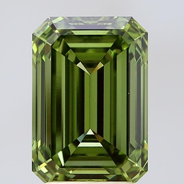 3.30 Ct. Fancy Vivid Green Emerald Lab Grown Diamond