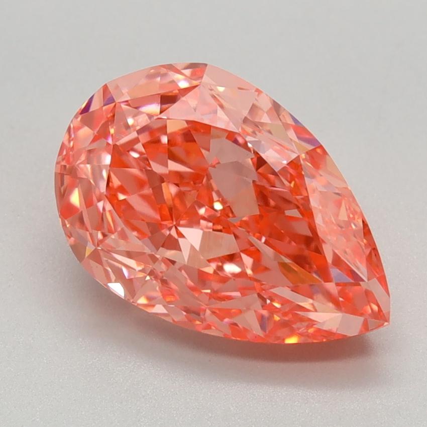 2.35 Ct. Fancy Vivid Pink Pear Lab Grown Diamond