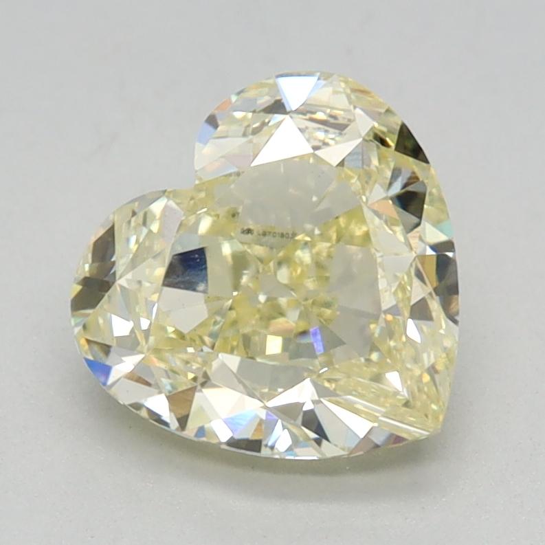1.45 Ct. Fancy Light Yellow Heart Lab Grown Diamond