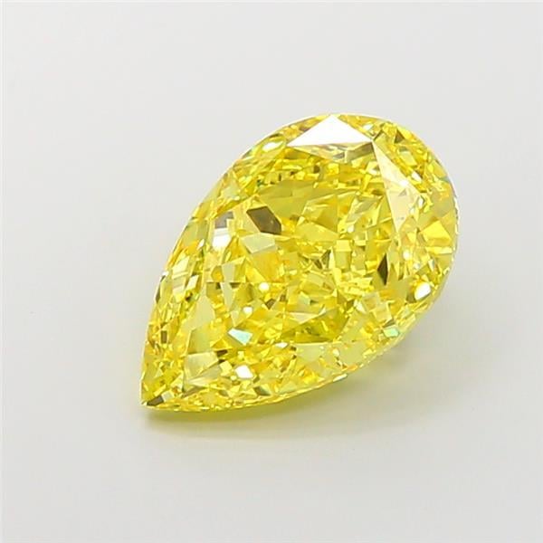 6.52 Ct. Fancy Vivid Yellow Pear Lab Grown Diamond