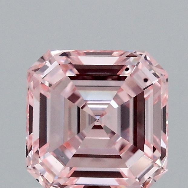 1.42 Ct. Fancy Intense Pink Asscher Lab Grown Diamond