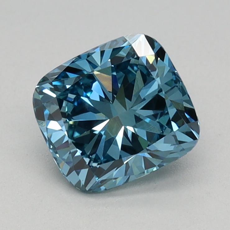 0.80 Ct. Fancy Vivid Blue Cushion Lab Grown Diamond