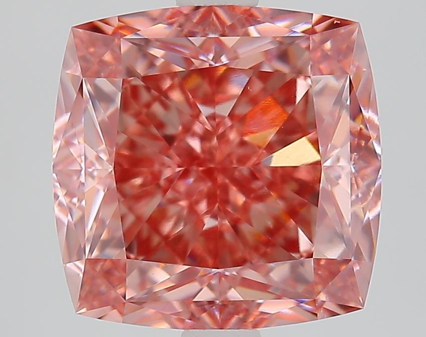 4.25 Ct. Fancy Vivid Pink Cushion Lab Grown Diamond