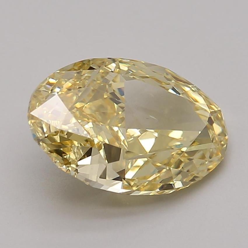 3.36 Ct. Fancy Vivid Yellow Oval Lab Grown Diamond