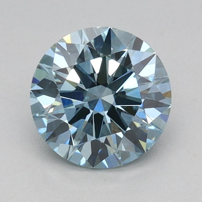 0.70 Ct. Fancy Vivid Blue Round Lab Grown Diamond