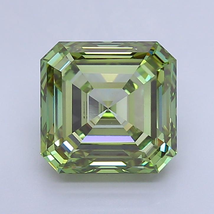 4.71 Ct. Fancy Intense Green Asscher Lab Grown Diamond