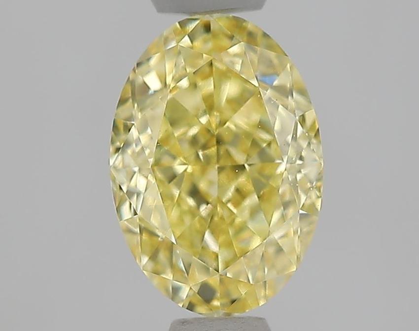 1.10 Ct. Fancy Intense  Yellow Oval Lab Grown Diamond