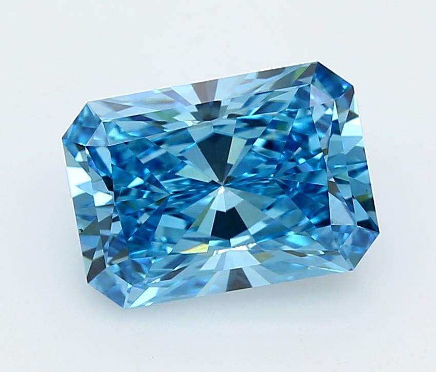 3.02 Ct. Fancy Vivid  Blue Radiant Lab Grown Diamond