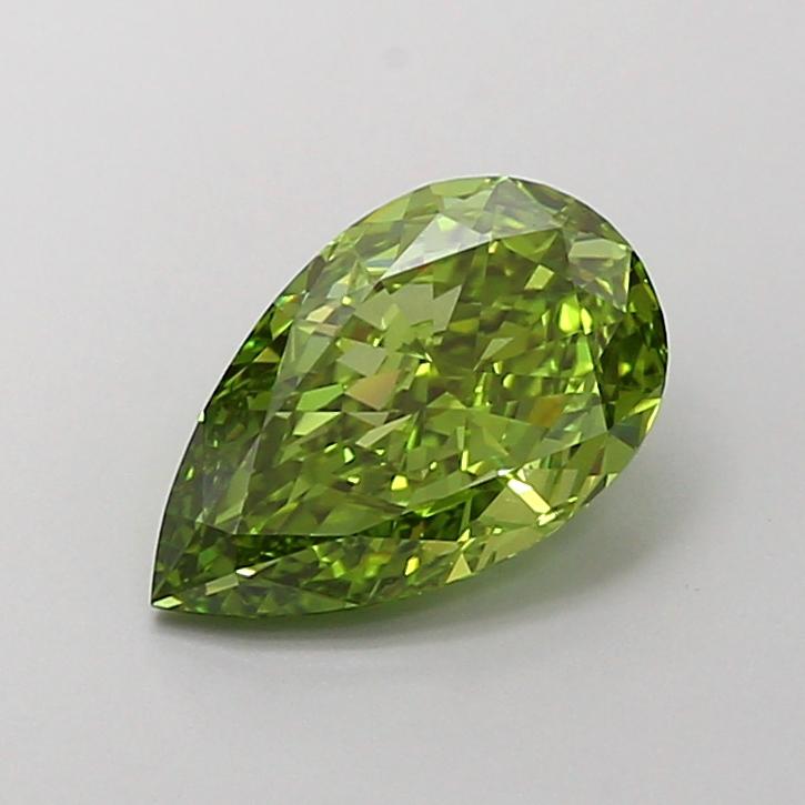 2.32 Ct. Fancy Vivid Green Pear Lab Grown Diamond