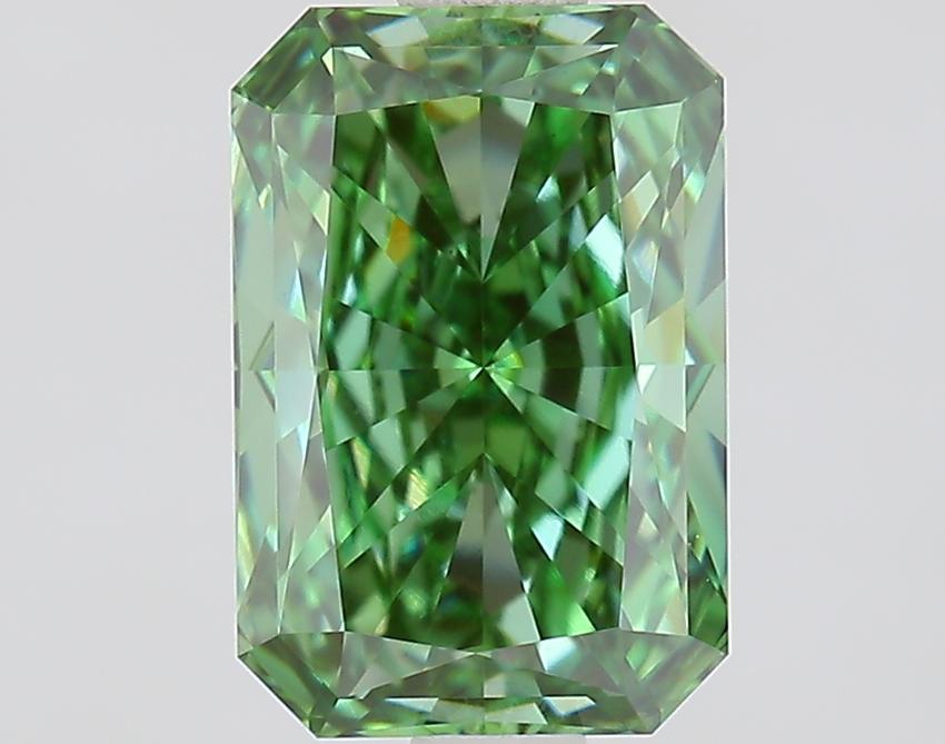 1.70 Ct. Fancy Vivid Green Radiant Lab Grown Diamond