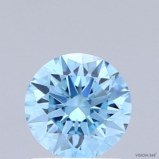 1.09 Ct. Fancy Vivid Blue Round Lab Grown Diamond
