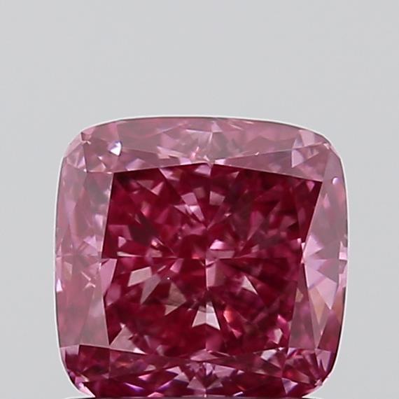 1.05 Ct. Fancy Vivid Pink Cushion Lab Grown Diamond