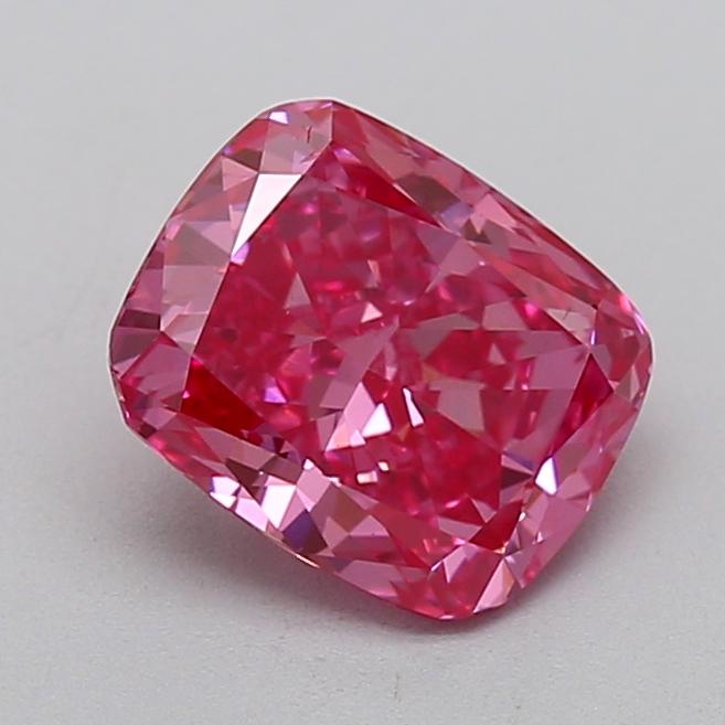 1.53 Ct. Fancy Vivid  Pink Cushion Lab Grown Diamond