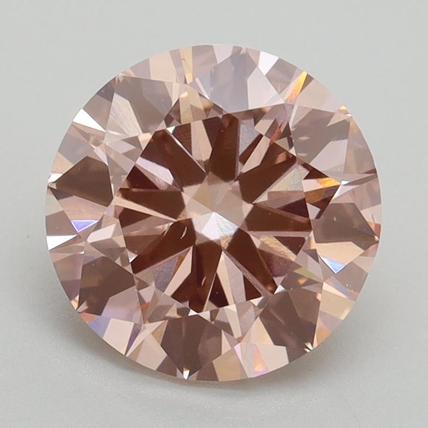 2.50 Ct. Fancy Intense Pink Round Lab Grown Diamond