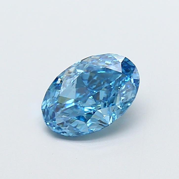 1.12 Ct. Fancy Vivid  Blue Oval Lab Grown Diamond