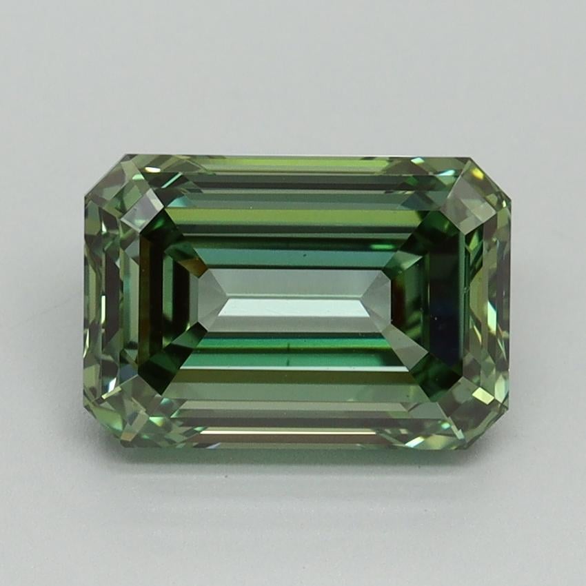 2.51 Ct. Fancy Vivid Pacific Green Emerald Lab Grown Diamond