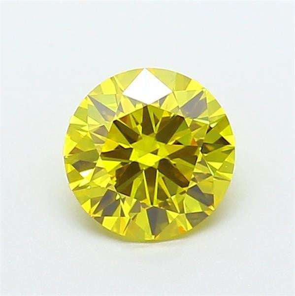 1.05 Ct. Fancy Vivid  Yellow Round Lab Grown Diamond