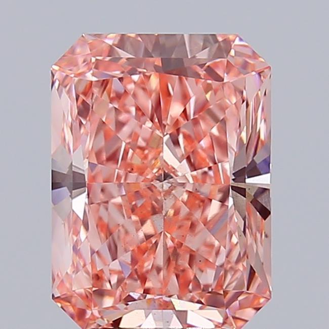 4.56 Ct. Fancy Vivid Pink Radiant Lab Grown Diamond