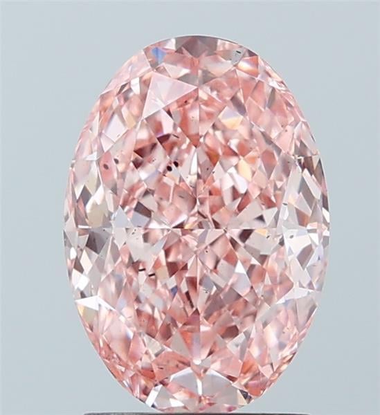 2.22 Ct. Fancy Vivid  Pink Oval Lab Grown Diamond