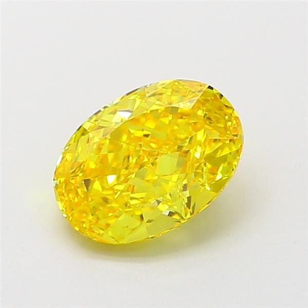 1.34 Ct. Fancy Vivid Yellow Oval Lab Grown Diamond