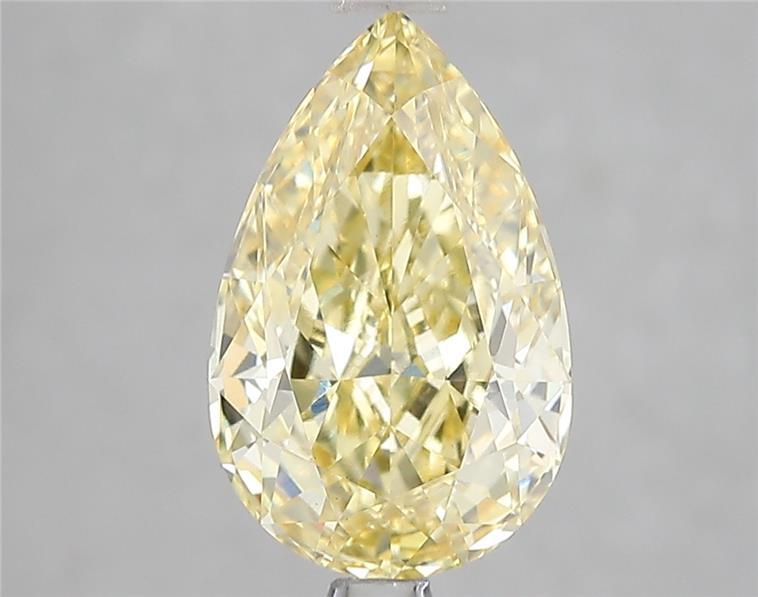 3.01 Ct. Fancy Intense Yellow Pear Lab Grown Diamond