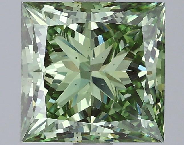 2.51 Ct. Fancy Vivid Green Princess Lab Grown Diamond
