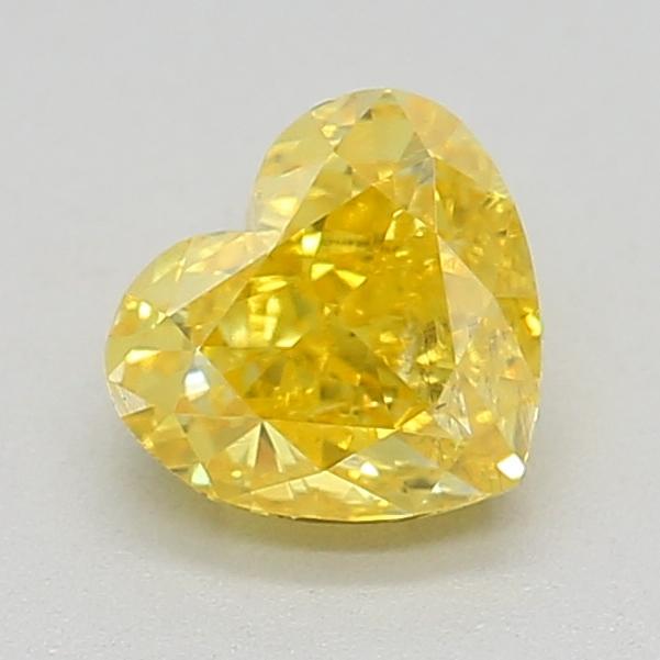 0.53 Ct. Fancy Vivid Yellow Heart Lab Grown Diamond