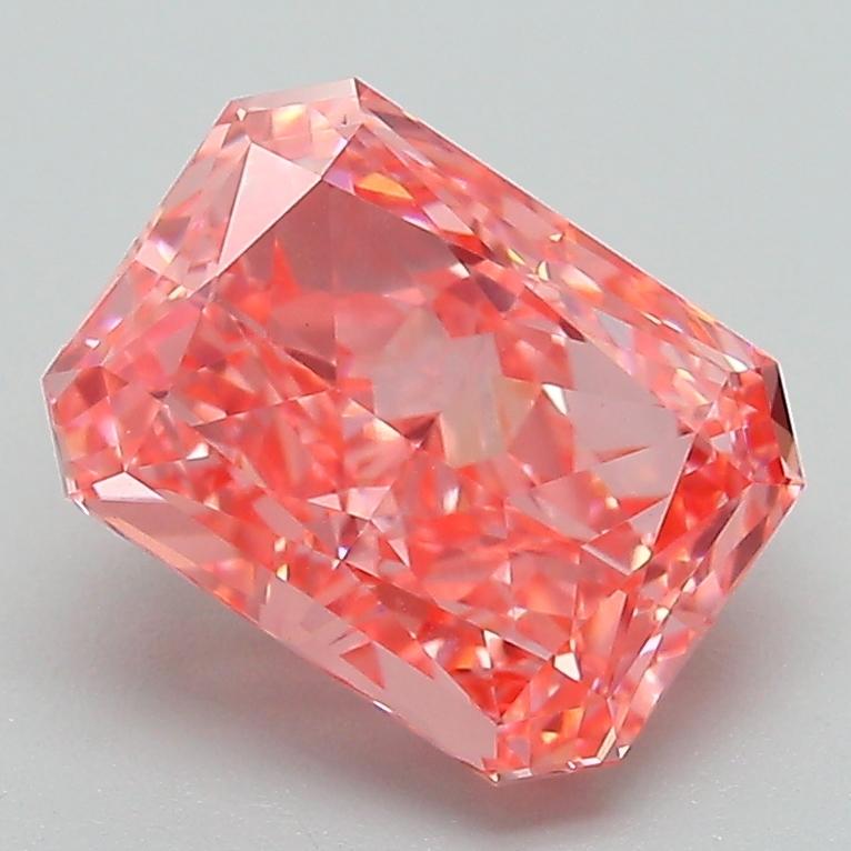 2.51 Ct. Fancy Vivid Pink Radiant Lab Grown Diamond