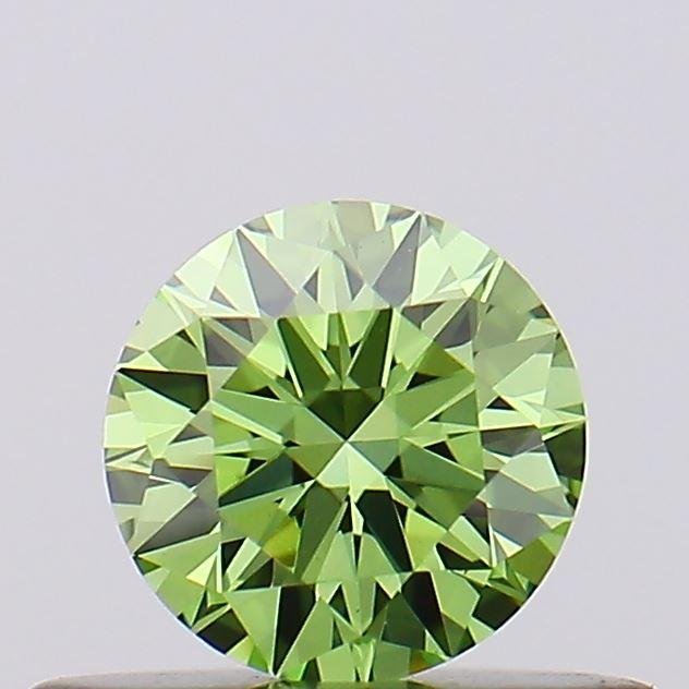 0.34 Ct. Fancy Vivid Green Round Lab Grown Diamond