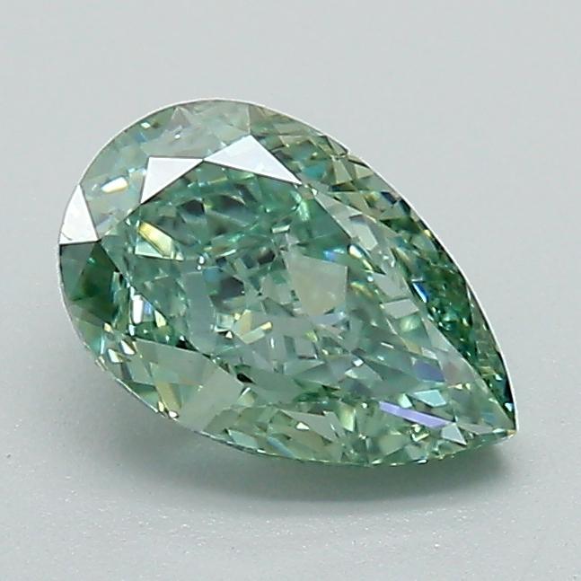 1.02 Ct. Fancy Vivid Green Pear Lab Grown Diamond