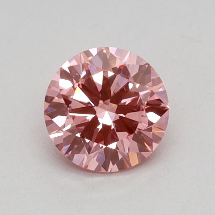 0.40 Ct. Fancy Vivid Pink Round Lab Grown Diamond
